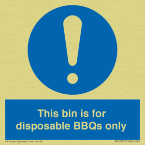 This bin is for disposable BBQs only